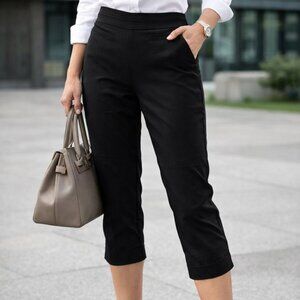 Apt. 9 Women's Mineral Black Brynn Capri Pants  - Size 10P Regular - NWT